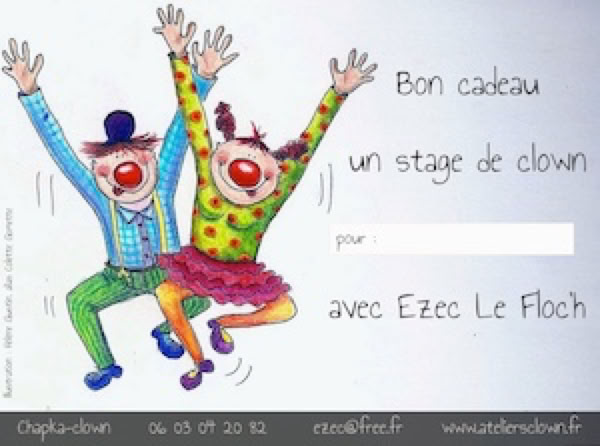 Offrez un stage clown &agrave; vos proches